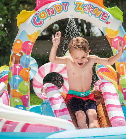 Two Intex inflatable children's swimming pools, measuring 295 x 130 x 191 cm, suitable for outdoor play and water fun.