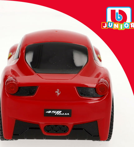 Set of four Ferrari remote control police cars, each approximately 21x10x11 cm, designed as toy vehicles for children.