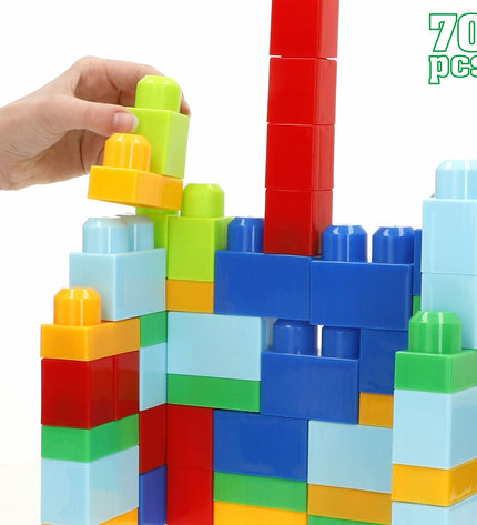 Colorful set of 70 building blocks from BigBuy Kids, perfect for creative construction and imaginative play.