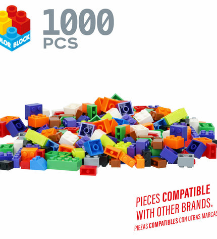 Colorful BigBuy Kids Bouwstenen building blocks for kids, arranged in a playful pattern on a white background.