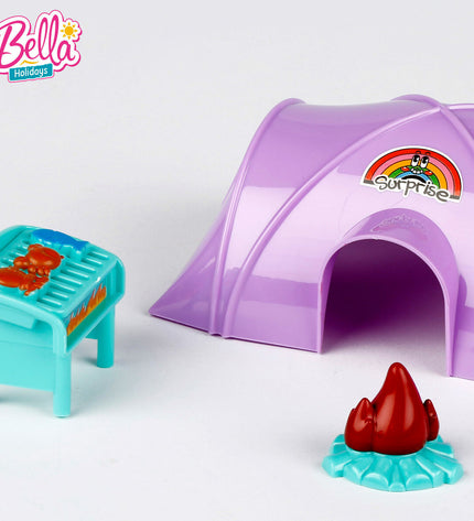 Two toy playsets measuring 35x14x14 cm from BigBuy Kids, featuring colorful doll and action figure accessories for children.