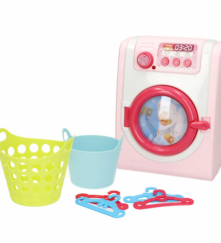 Set of six toy washing machines by BigBuy Kids, 14x19x9 cm, realistic pretend play appliances for children.