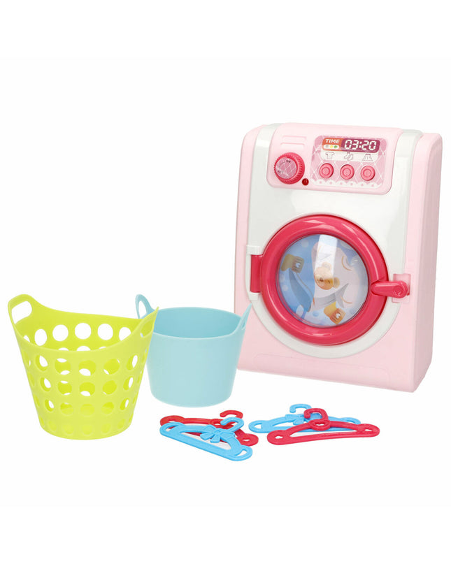 Set of six toy washing machines by BigBuy Kids, 14x19x9 cm, realistic pretend play appliances for children.