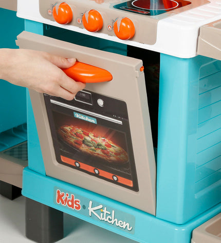 Two BigBuy Kids toy kitchens measuring 78x87x28 cm, realistic playsets for children to imitate cooking and kitchen activities.