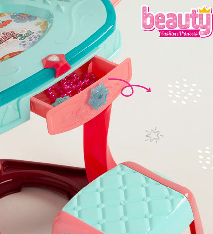 Two BigBuy Kids toy dressing tables measuring 57x75x34 cm, designed for imaginative play and pretend makeup activities.