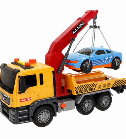 Set of four Speed & Go toy cranes, 33x23x12 cm, colorful construction vehicles perfect for children's play and imaginative fun.