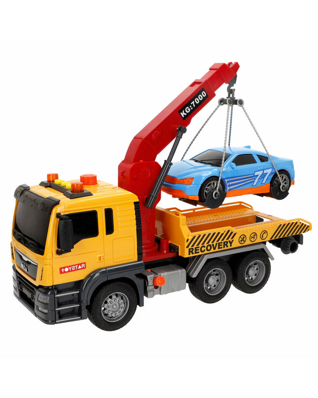 Set of four Speed & Go toy cranes, 33x23x12 cm, colorful construction vehicles perfect for children's play and imaginative fun.