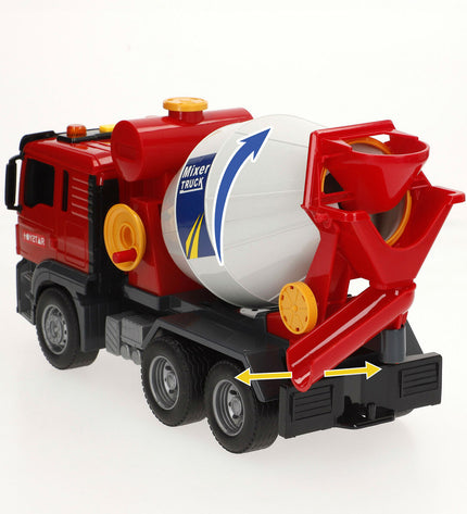 Set of six Speed & Go Betonmolen Speed & Go light, sound toy vehicles, 26x14x9 cm, for children’s play and fun.