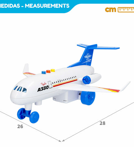 Set of six plastic toy airplanes by BigBuy Kids, measuring 28x10x26 cm, colorful and suitable for children's play.