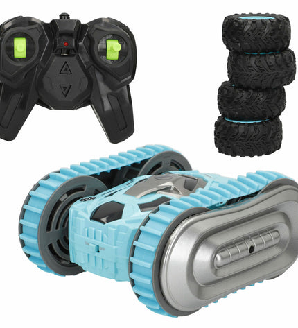 Four remote-controlled police cars from BigBuy Kids, measuring 15x7x14 cm, designed as toy vehicles for kids.
