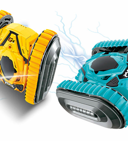 Set of four remote-controlled police cars, 15x7x14 cm, in bright colors, toy vehicles for kids by BigBuy Kids.