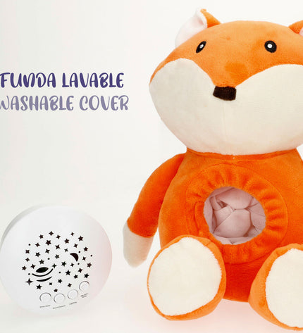 Colorbaby plush toy with LED projector, soft stuffed animal, 25x27x13 cm, set of 4, suitable for children, colorful and cuddly.