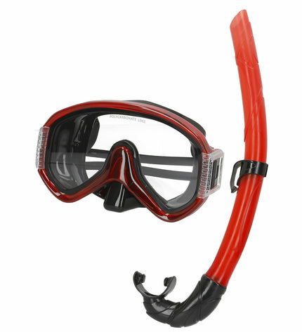 Set of six AquaSport kids' snorkel masks and snorkel tubes for outdoor watersports, featuring colorful designs and adjustable straps.