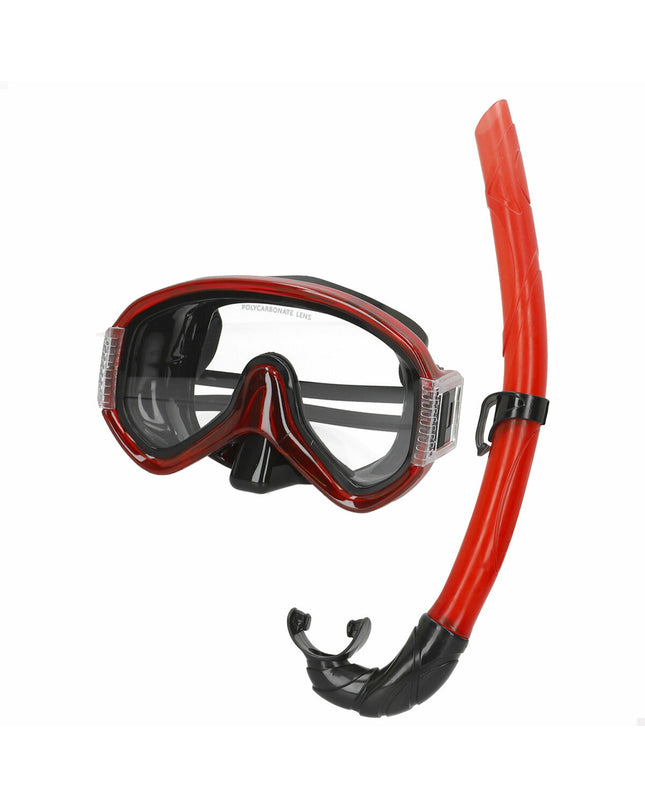 Set of six AquaSport kids' snorkel masks and snorkel tubes for outdoor watersports, featuring colorful designs and adjustable straps.