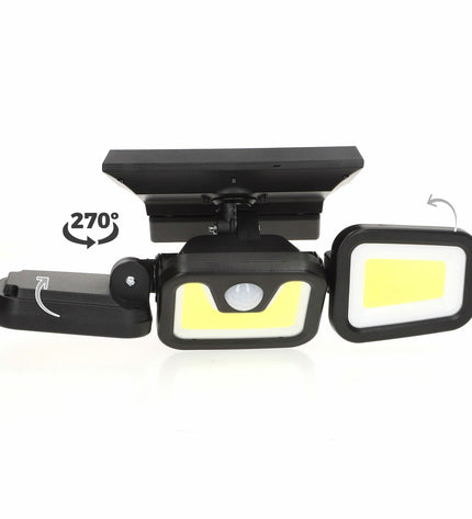 Set of four Aktive solar-powered outdoor garden spotlights, 28x9x12 cm, for decorative outdoor lighting.