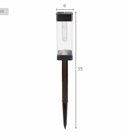 Set of four Aktive outdoor decorative solar garden lights, 6 x 55 x 6 cm, for enhancing outdoor spaces.
