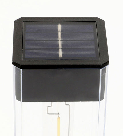 Set of four Aktive outdoor garden decorative solar lamps, 6 x 55 x 6 cm each, for illuminating outdoor spaces.