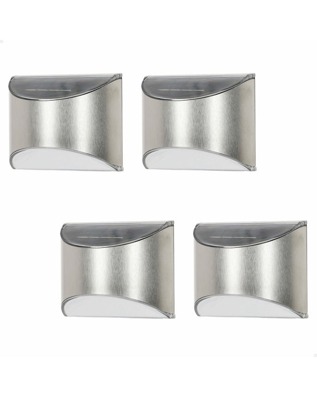 Set of six Aktive solar-powered spotlights for outdoor garden decoration, measuring 10x8x5 cm each, ideal for outdoor lighting.