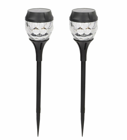 Set of six Aktive outdoor garden decorative solar lamps, 9x40x9 cm, for outdoor illumination and garden decor.