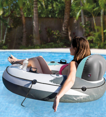 Six yellow Intex inflatable floaters shaped like Citroen cars, measuring 135 x 55 x 135 cm, for outdoor play and pool fun.