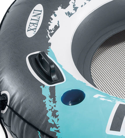 Six yellow Intex inflatable Citroen boat floaters, 135x55x135 cm, suitable for outdoor water play and summer fun.