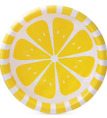 Set of six yellow Intex inflatable children's pools with Citroen design, each measuring 147x33x147 cm, for outdoor play.