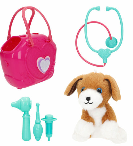 Six Colorbaby plush plastic stuffed toys, soft and colorful, measuring 10x17x9 cm each, suitable for children’s play and cuddling.