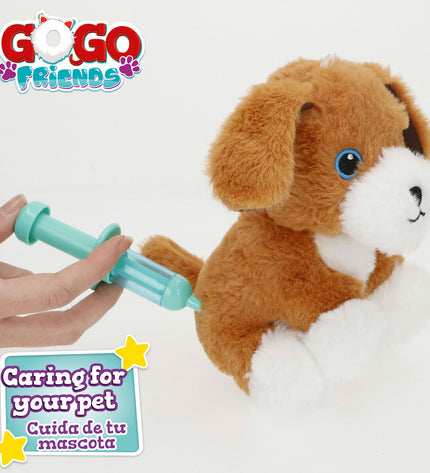 Set of six Colorbaby plush and plastic stuffed toys, soft and colorful, measuring 10x17x9 cm each, for children’s play and comfort.