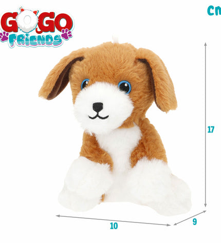 Six Colorbaby plush toys, soft plastic cuddle animals, measuring 10x17x9 cm, ideal for children's play and comfort.