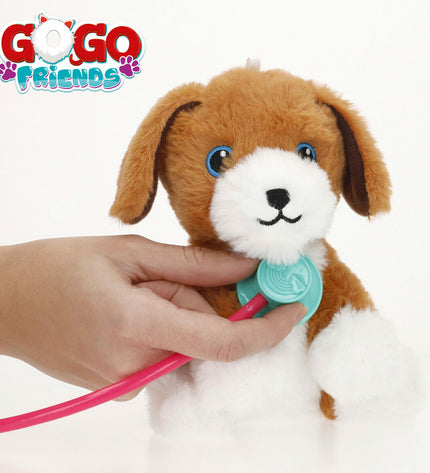Set of six Colorbaby plush plastic toys, soft and colorful, measuring 10 x 17 x 9 cm, ideal for children’s play and cuddling.