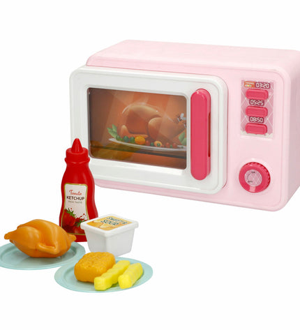Set of six BigBuy Kids magnetron toy appliances, 20x13x9 cm, imitation kitchen game for kids, realistic pretend microwave playset.
