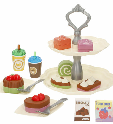 Colorful BigBuy Kids Eten speelgoedset with 16 pieces, including utensils and food items, for imaginative play and role-playing.
