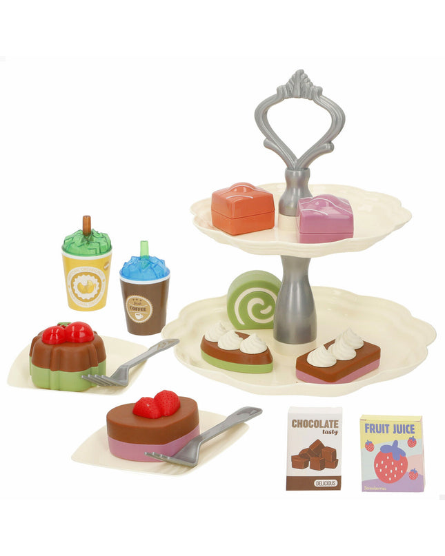 Colorful BigBuy Kids Eten speelgoedset with 16 pieces, including utensils and food items, for imaginative play and role-playing.