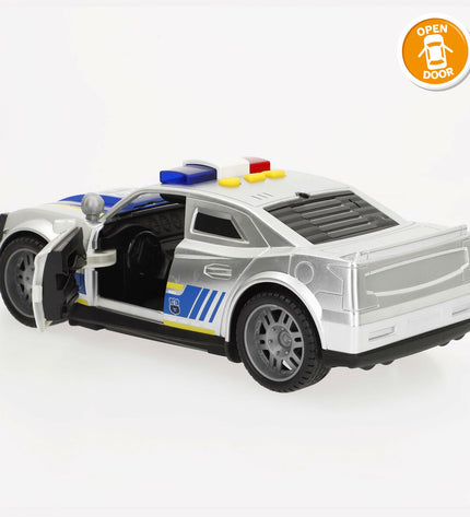 Six Speed & Go 1:14 scale toy cars, colorful plastic vehicles for kids, arranged on a surface, part of the Speed & Go toy collection.
