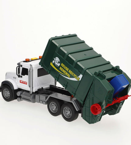 Six Speed & Go toy garbage trucks, 31x13x10 cm, colorful plastic vehicles for children's play and transportation fun.