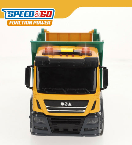 Six Speed & Go public works trucks toy set, 25x11x9.5 cm, featuring light and sound effects, suitable for children.
