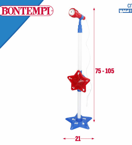 Set of six Bontempi music toys for babies, colorful and musical, measuring 21x105x21 cm, designed for young children’s play.