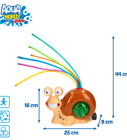 Colorbaby plastic watersproeier toy for outdoor play, measuring 25x16x9 cm, designed for fun water games and outdoor activities.