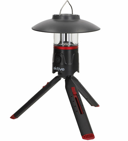 Set of four Aktive plastic outdoor garden decorative lights, compact and weather-resistant for outdoor illumination.