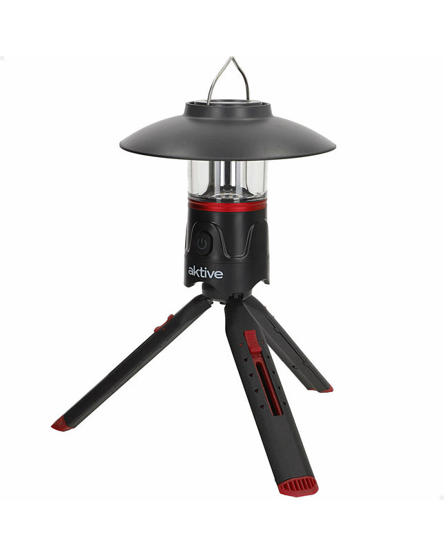 Set of four Aktive plastic outdoor garden decorative lights, compact and weather-resistant for outdoor illumination.