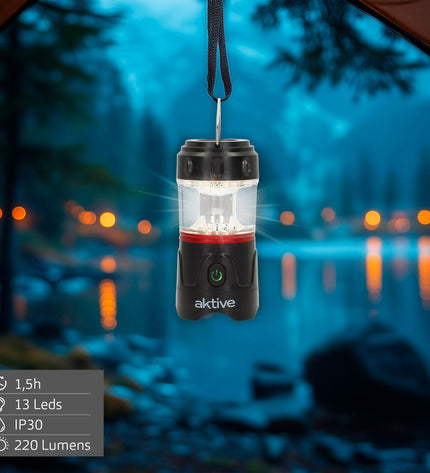 Set of four Aktive plastic outdoor garden decorative flashlights, weather-resistant with modern design for outdoor lighting.