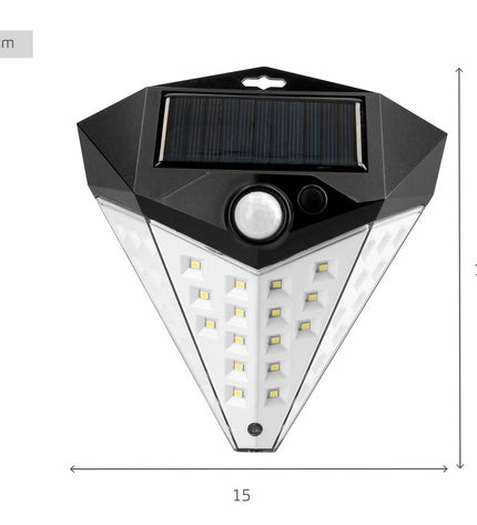 Set of six Aktive outdoor solar garden lamps, 15x15x7 cm, decorative lighting for outdoor spaces, with warm glow.