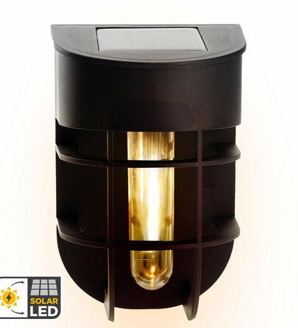 Six Aktive plastic outdoor LED garden lights with sun design, decorative lighting for outdoor garden and patio areas.
