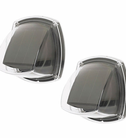 Set of six Aktive outdoor garden decorative solar lamps, 8.5 x 9 x 5.5 cm, for stylish exterior lighting and garden ambiance.