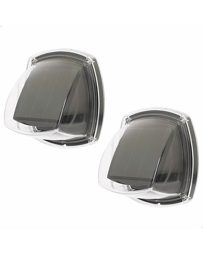 Set of six Aktive outdoor garden decorative solar lamps, 8.5 x 9 x 5.5 cm, for stylish exterior lighting and garden ambiance.