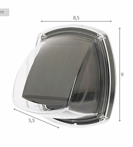 Set of six Aktive outdoor garden decorative solar lamps, 8.5 x 9 x 5.5 cm, for stylish exterior lighting.
