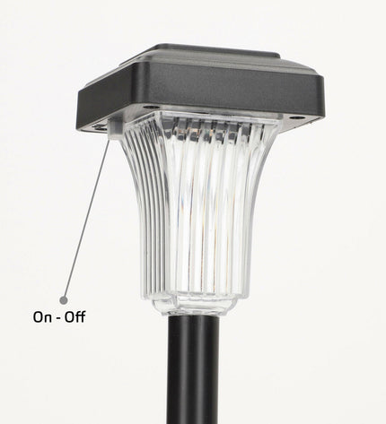 Set of six Aktive outdoor garden decorative solar lamps, 6 x 33 x 6 cm, ideal for outdoor lighting and garden decoration.