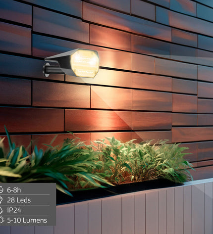 Set of six Aktive outdoor garden decorative solar lamps, 8x37x11 cm, suitable for outdoor lighting and garden decor.