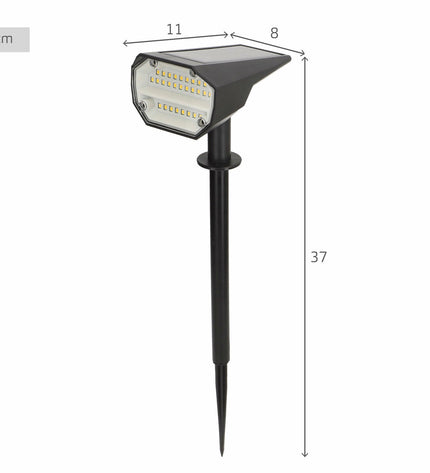 Set of six Aktive outdoor garden decorative solar lamps, 8x37x11 cm, for illuminating and enhancing outdoor spaces.