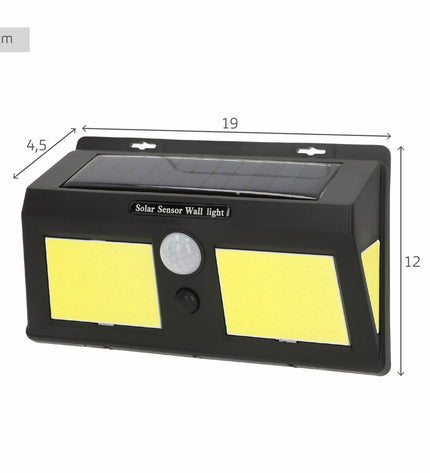 Set of six Aktive outdoor garden decorative solar lamps, 19x12x4.5 cm, with illuminated design for outdoor garden decor.